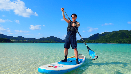 南国の海でアウトドア