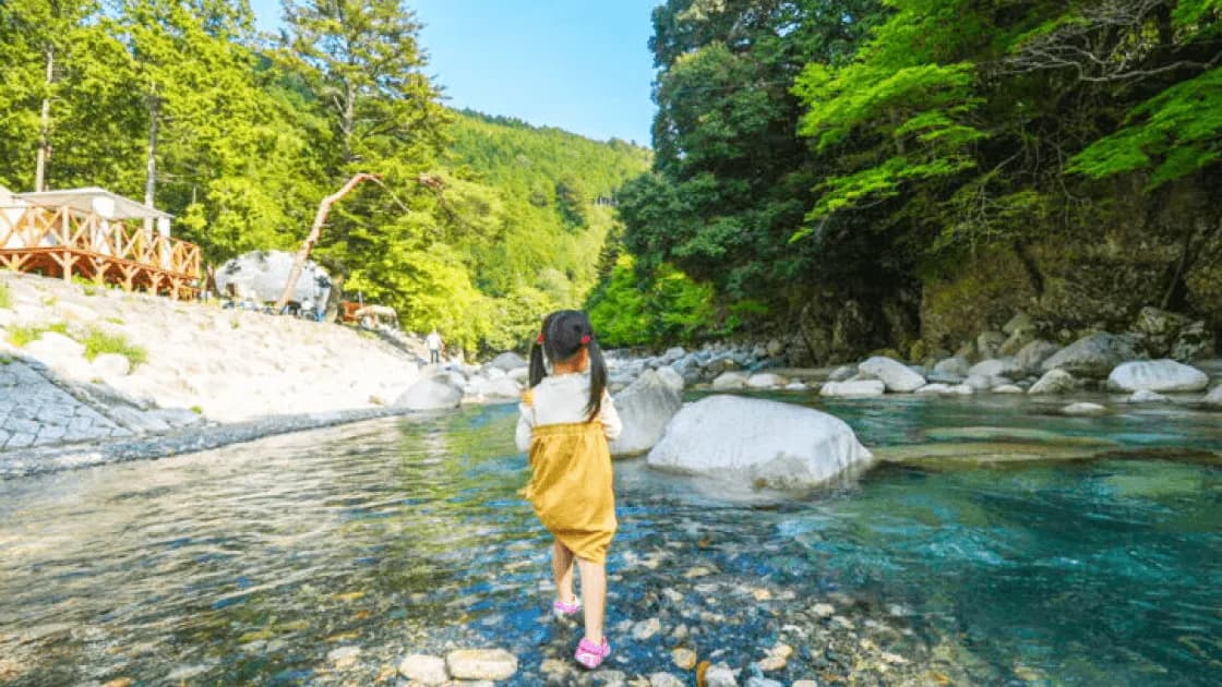 「神崎川」のほとり
