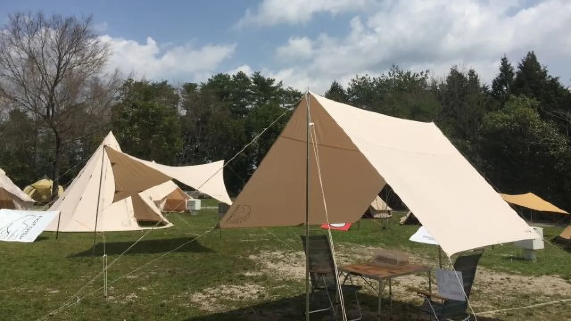 ノルディスク製タープ張り体験