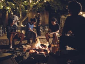 冬でも快適な薪ストーブ完備